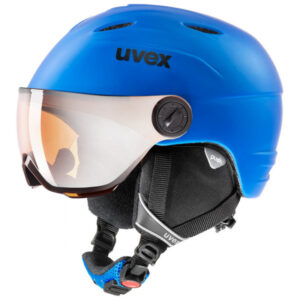 Uvex junior visir pro, skihjelm med visir, blå